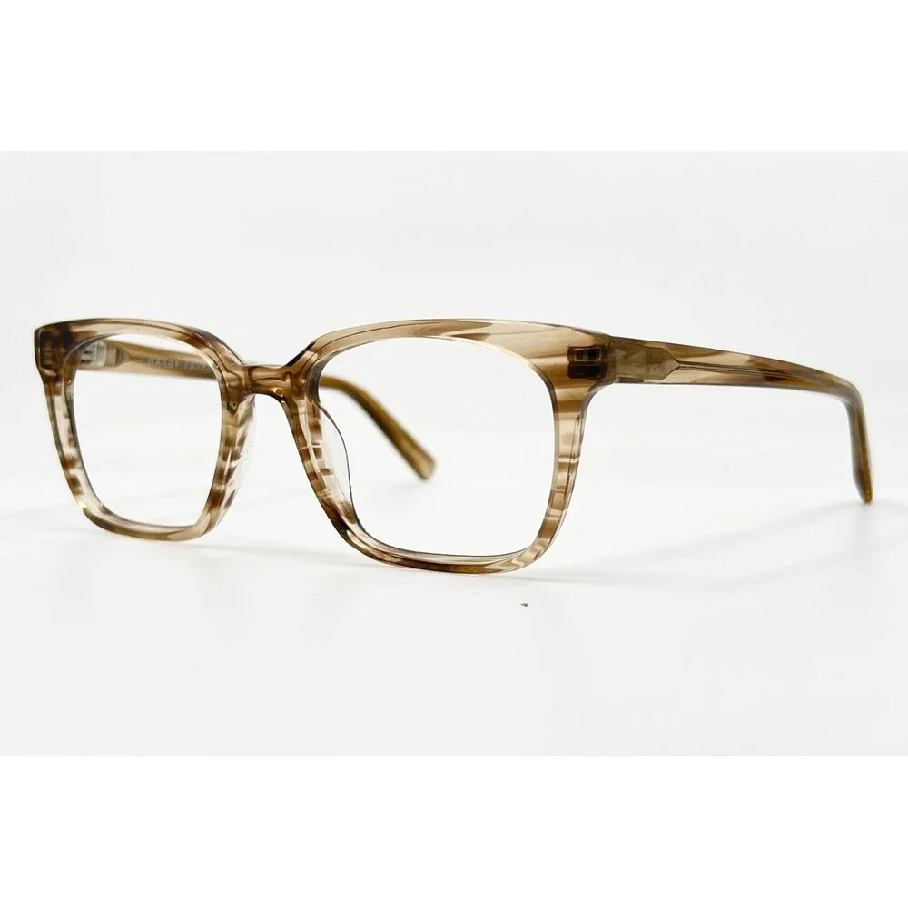 Warby Parker Hughes Eyeglass Frames Unisex Brown Striped 49-17-140